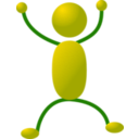 download Stickman 11 clipart image with 225 hue color