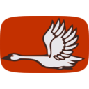 download Flying Swan clipart image with 180 hue color