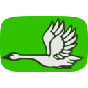 download Flying Swan clipart image with 270 hue color