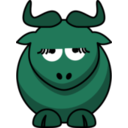 download Cartoon Gnu Is Disappoint clipart image with 135 hue color