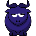 download Cartoon Gnu Is Disappoint clipart image with 225 hue color