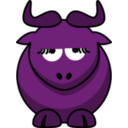 download Cartoon Gnu Is Disappoint clipart image with 270 hue color