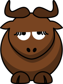 Cartoon Gnu Is Disappoint