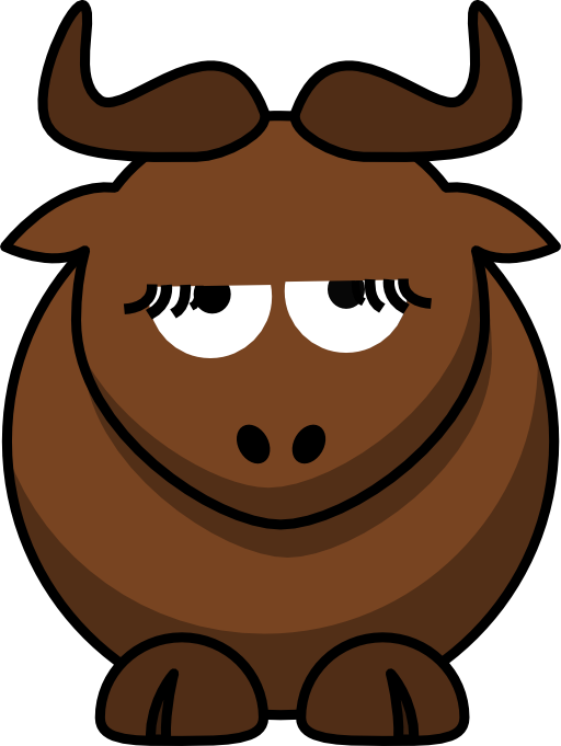 Cartoon Gnu Is Disappoint