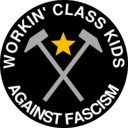 download Workin Class Kids Against Fascism clipart image with 45 hue color