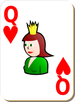 White Deck Queen Of Hearts