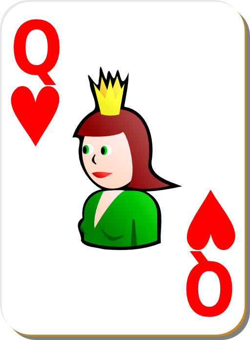 White Deck Queen Of Hearts