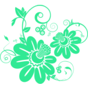download Floral 1 clipart image with 135 hue color