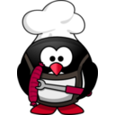 download Grilling Penguin clipart image with 315 hue color