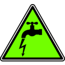 download Danger Electric Leakage clipart image with 45 hue color