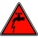 download Danger Electric Leakage clipart image with 315 hue color