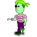 download Comic Characters Pirate clipart image with 90 hue color