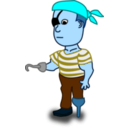 download Comic Characters Pirate clipart image with 180 hue color