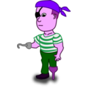 download Comic Characters Pirate clipart image with 270 hue color