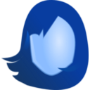 download Female Head clipart image with 180 hue color