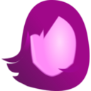 download Female Head clipart image with 270 hue color