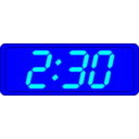 download Digital Clock clipart image with 180 hue color