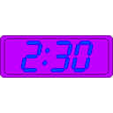 download Digital Clock clipart image with 225 hue color