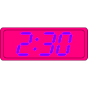 download Digital Clock clipart image with 270 hue color