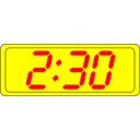download Digital Clock clipart image with 0 hue color