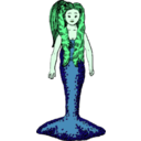download Mermaid 2 clipart image with 90 hue color