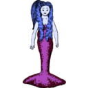 download Mermaid 2 clipart image with 180 hue color