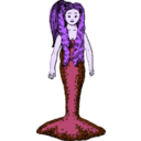 download Mermaid 2 clipart image with 225 hue color