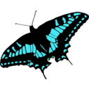 download Butterfly clipart image with 135 hue color