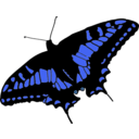 download Butterfly clipart image with 180 hue color