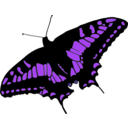 download Butterfly clipart image with 225 hue color