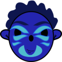 download African Face clipart image with 225 hue color