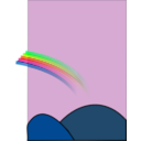 download Rainbow1 clipart image with 90 hue color