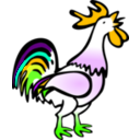 download Rooster clipart image with 45 hue color