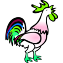 download Rooster clipart image with 90 hue color