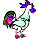 download Rooster clipart image with 270 hue color