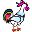 download Rooster clipart image with 315 hue color