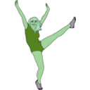 download Aerobic Dancer clipart image with 90 hue color