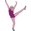 download Aerobic Dancer clipart image with 315 hue color