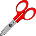 download Scissors clipart image with 0 hue color