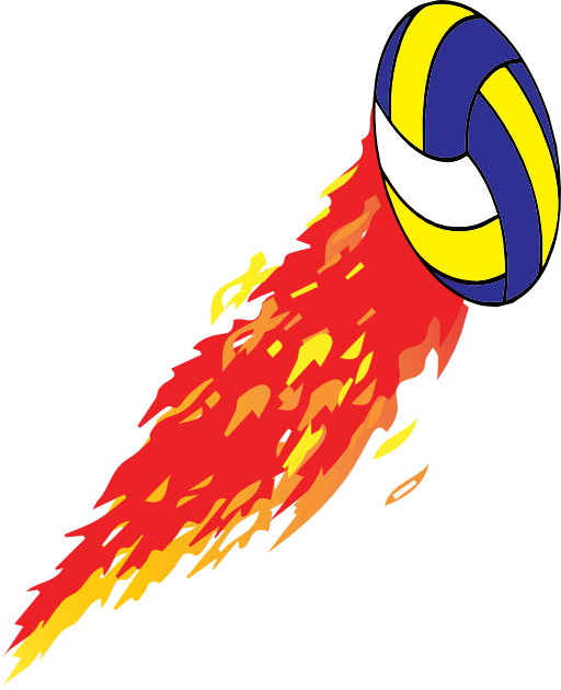 Flamed Volleyball