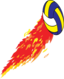 Flamed Volleyball