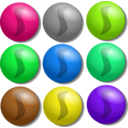 download Game Marbles Dots clipart image with 90 hue color