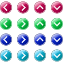 download Arrow Button Set clipart image with 135 hue color