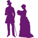 download Old Fashioned Couple clipart image with 90 hue color