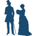download Old Fashioned Couple clipart image with 0 hue color