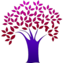 download Tree clipart image with 225 hue color