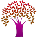 download Tree clipart image with 270 hue color