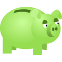 download Piggy Bank clipart image with 90 hue color