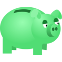 download Piggy Bank clipart image with 135 hue color