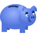 download Piggy Bank clipart image with 225 hue color